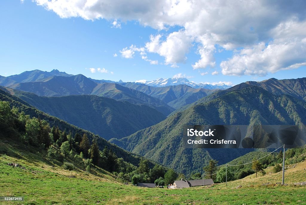 Vista panoramica delle montagne - Foto stock royalty-free di Albero