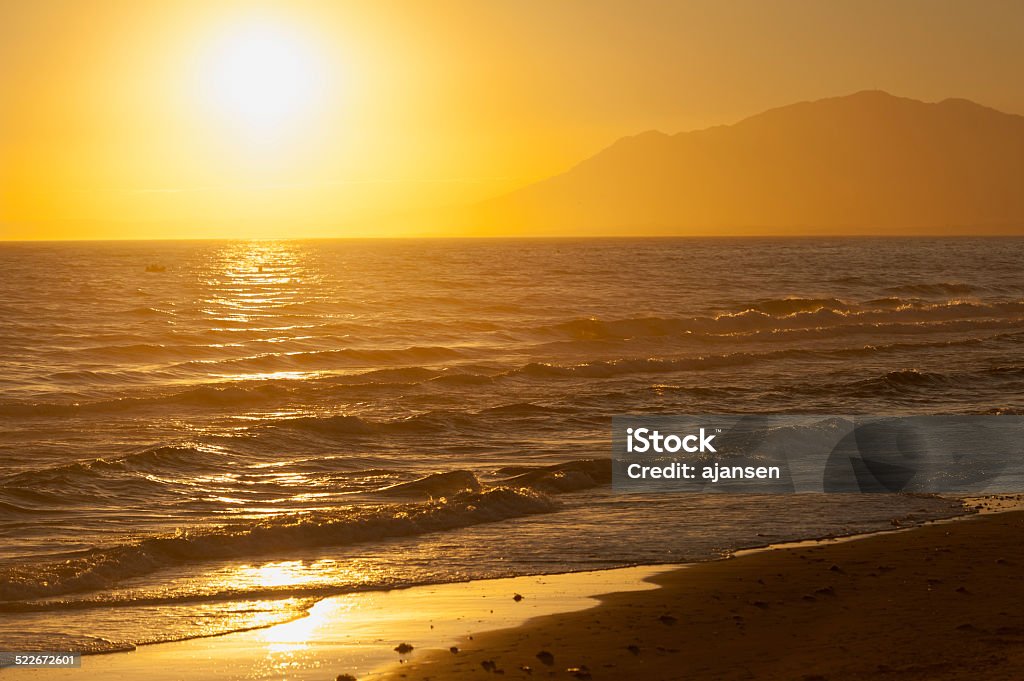 sunset at the costa del sol Spain Stock Photo