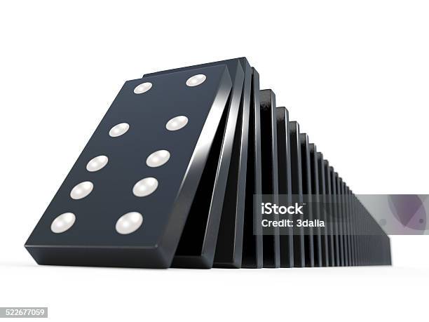 3d Dominoes Falling Stock Photo - Download Image Now - Domino, Tile, Abstract