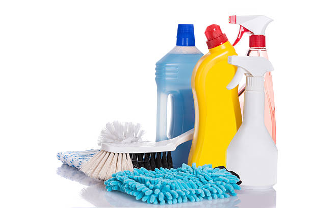 istock Cleaning liquids and supplies 522691651