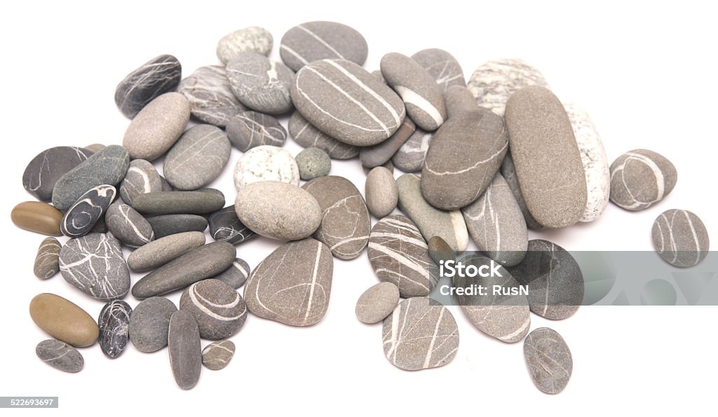 stones sea stones isolated on white background Arrangement Stock Photo