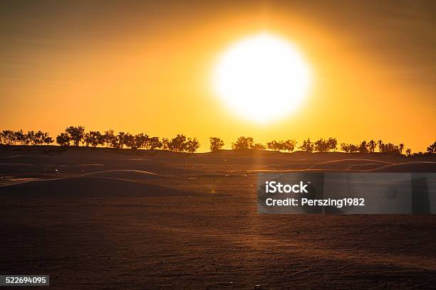 Sunset In The Sahara Desert Douz Tunisia Stock Photo - Download Image Now - Adventure, Africa, Desert Area