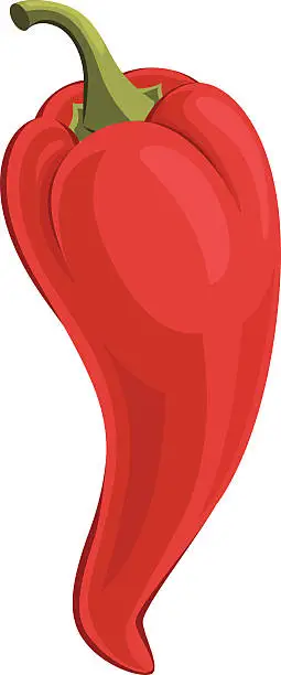 Vector illustration of Chili Pepper Cartoon