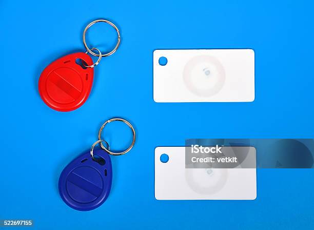 Rfid Cards And Keychain Stock Photo - Download Image Now - Computer Chip, Radio Frequency Identification, Accessibility