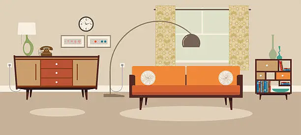 Vector illustration of Living room
