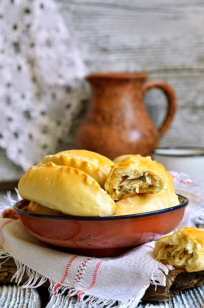 istock Baked patties with cabbage and dill. 522714281