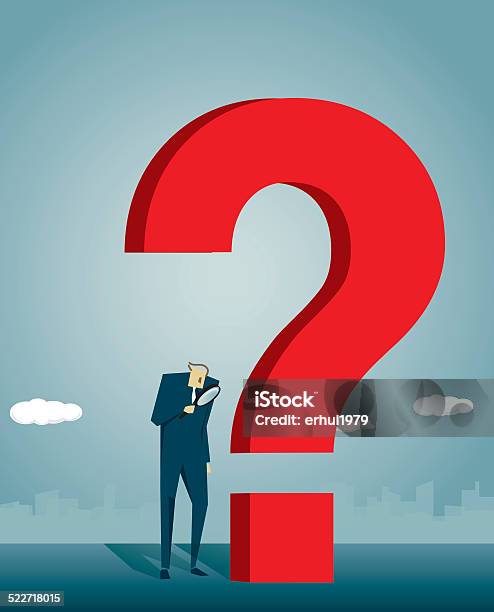 Loupe Question Mark Decisions Choice Problems Uncertainty Discovery Stock Illustration - Download Image Now