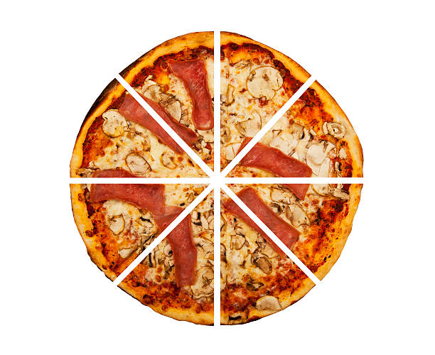 pizza - scheibe portion grafiken stock-fotos und bilder