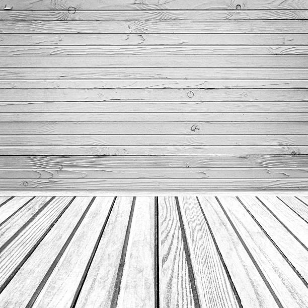 istock Old wooden room interior,grey background 522723302
