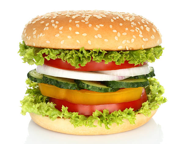istock Healthy vegan burger with raw vegetables 522724178