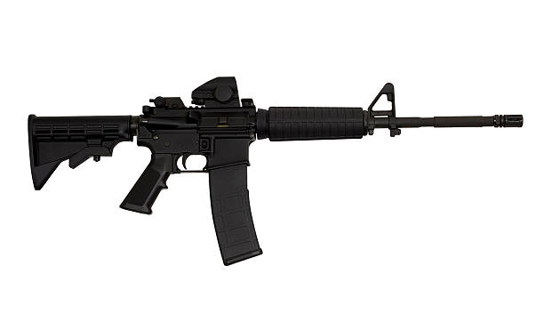 m4a1 ar15 estilo arma estados unidos combatir automático de rifle - m14 fotograf�ías e imágenes de stock