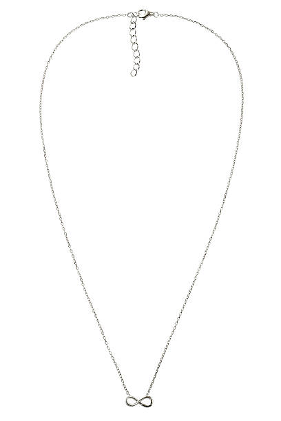 istock Silver jewelry chain with pendant 522727096