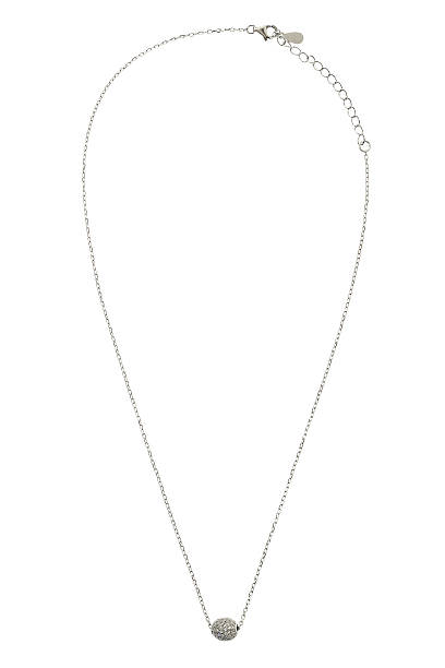 istock Silver jewelry chain with pendant 522727166