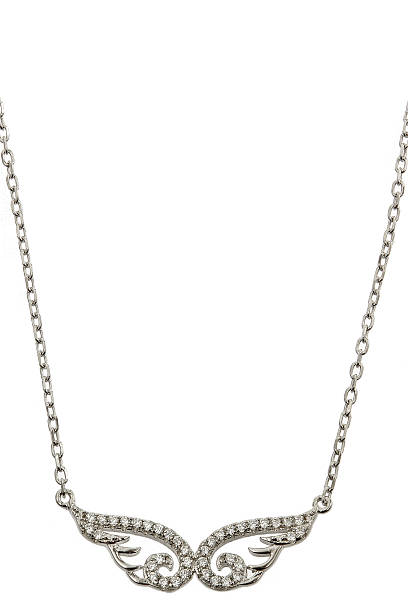 istock Silver jewelry chain with pendant 522727288