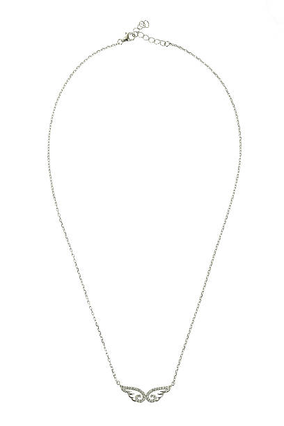 istock Silver jewelry chain with pendant 522727322