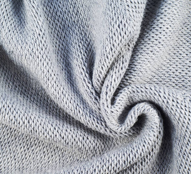 istock Fragment of a knitted gray cloth 522730646