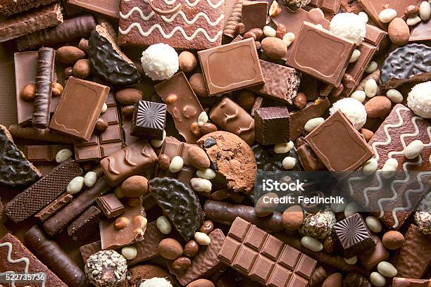 Chocolate Background Stock Photo - Download Image Now - Chocolate, Candy, Sweet Food