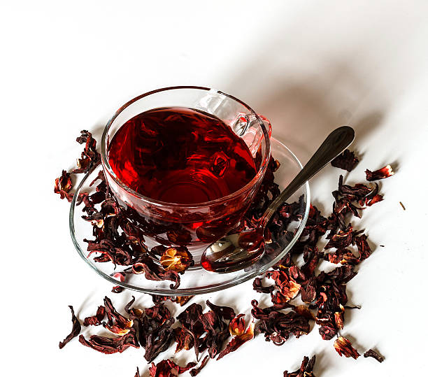 istock Cup of Karkadeh Red Tea with Dry Flowers 522735816