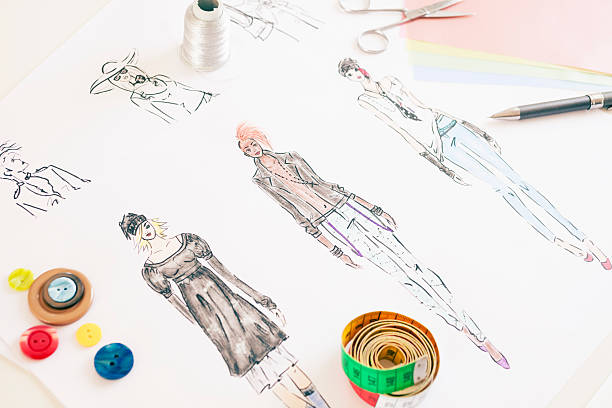 istock Fashion designer drawings 522736072