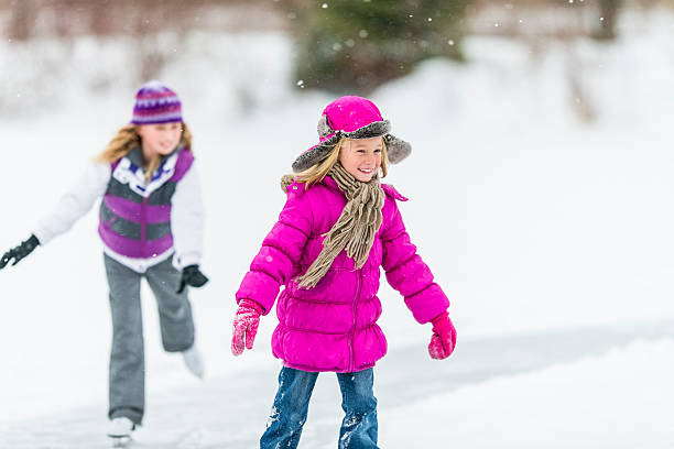 istock Little Girls Ice-skating 522736975