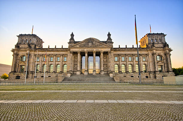 istock German Reichstag building during the sunrise, Berlin, Germany 522737587