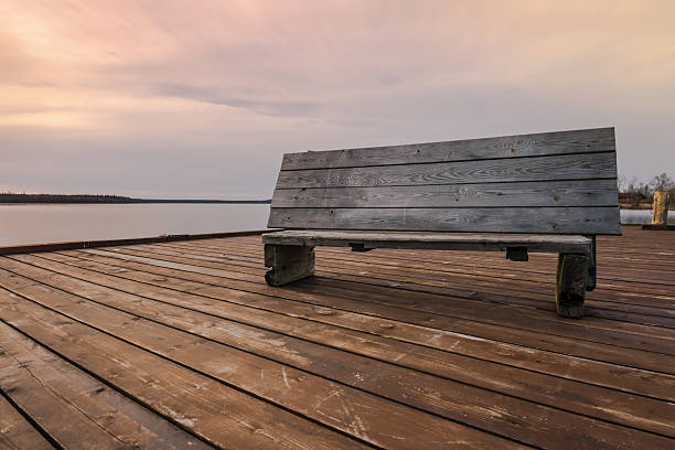 istock Wooden bench on the berth 522738517