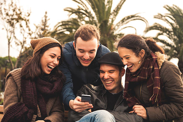 istock Group of happy friends taking a selfie 522739465