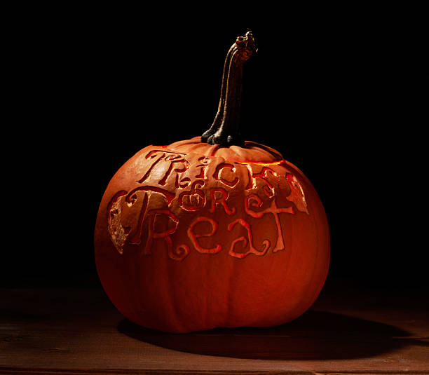 istock Trick or Treat pumpkin composition 522739798