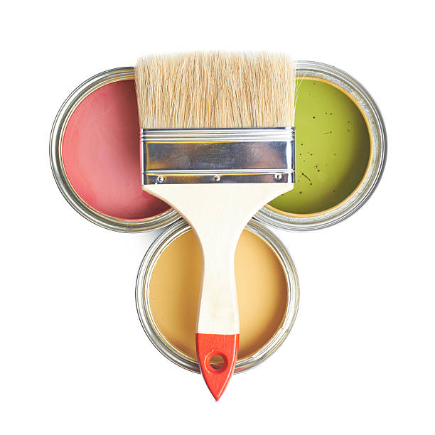 istock Wide brush over the cans of paint 522739886