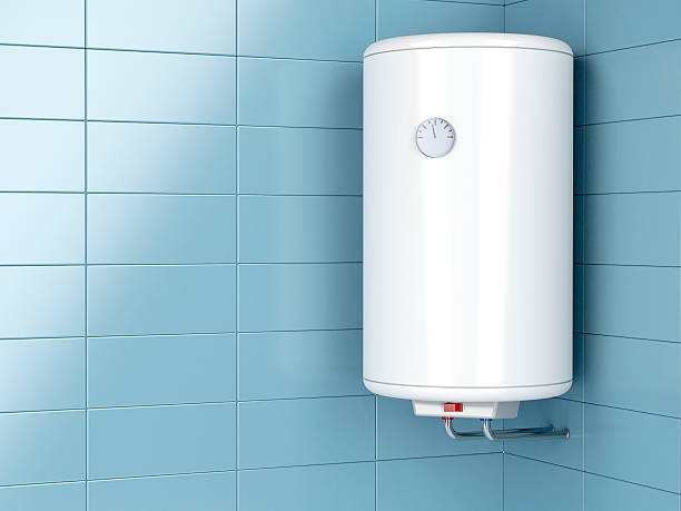 Electric water heater stock photo