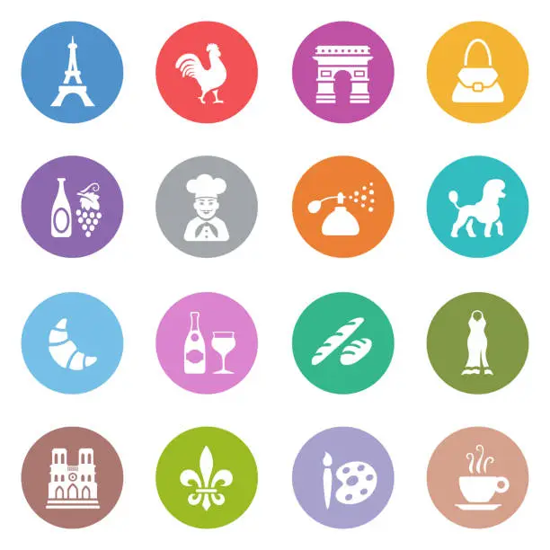 Vector illustration of France Icon Set