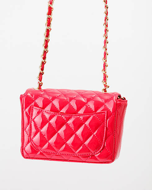 istock Pink glossy leather women bag 522743788
