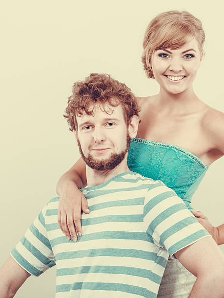 istock Cheerful young couple portrait 522746136