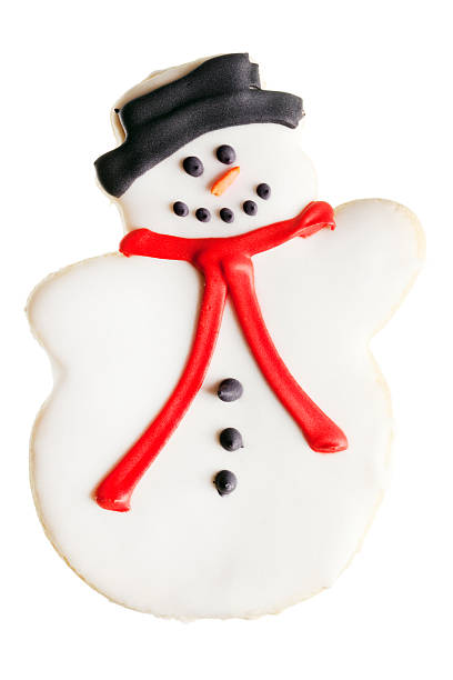 istock Christmas Cookie Dessert, Snowman Isolated on White Background 522748091