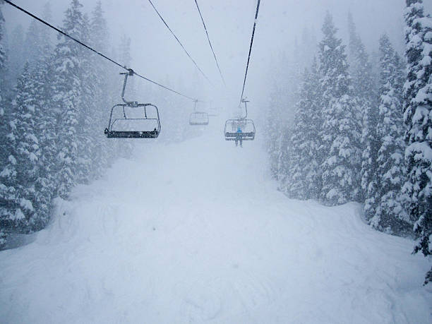 istock Ski lift during a blizzard at Purgatory in Durango, Colorado 522748133