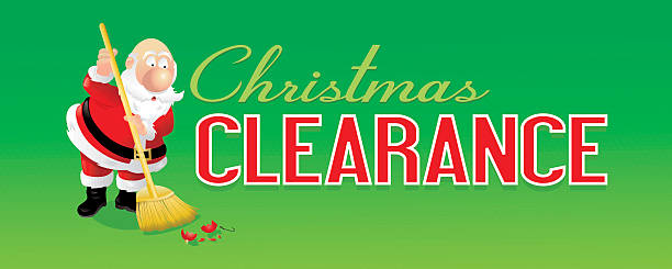 Santa Christmas Clearance vector art illustration