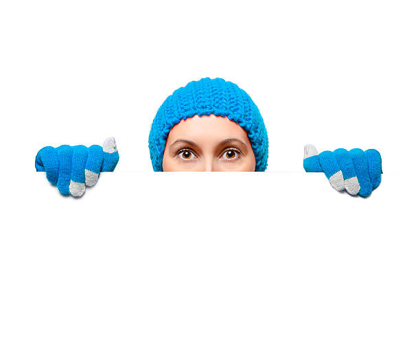 istock Girl showing a blank banner 522748815