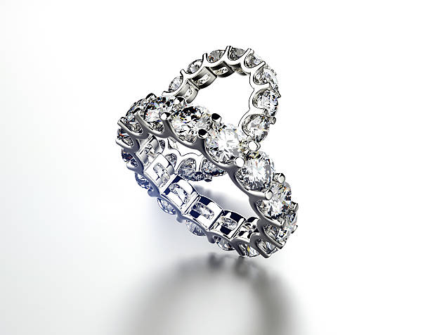 istock Ring with Diamond. Fashion Jewelry background 522748893