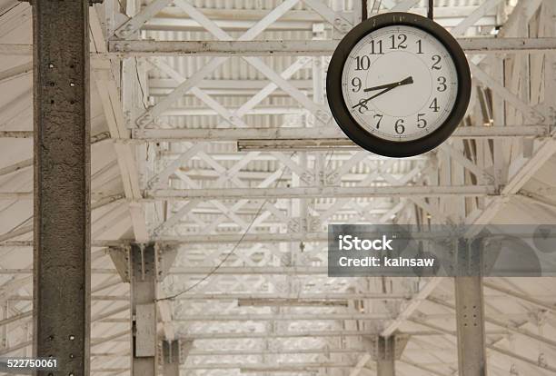 Clock At The Old Station Stock Photo - Download Image Now - Circle, Clock, Clock Face