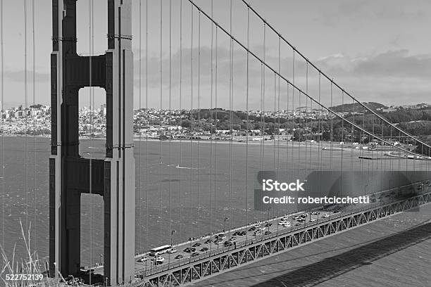 Golden Gate Bridge San Francisco California Stock Photo - Download Image Now - Autumn, Bay of Water, Black And White