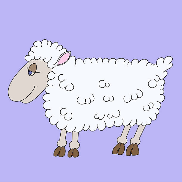 ilustrações de stock, clip art, desenhos animados e ícones de ilustração de um alegre cordeiro - lamb isolated meat animal bone