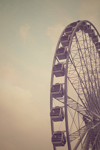 Ferris Wheel Silhouette vintage tone background