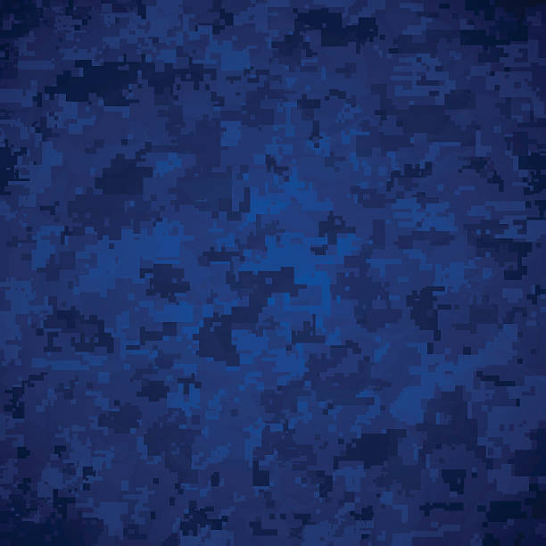 blue camoflage wzór - kamuflaż stock illustrations