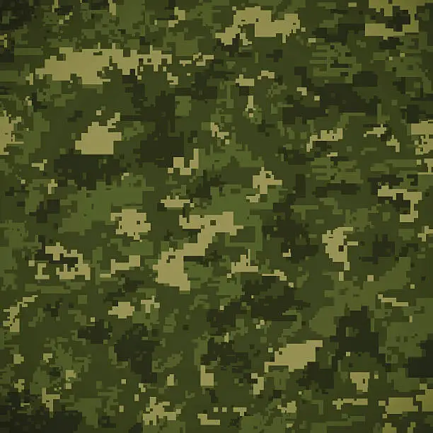 Vector illustration of Green Camoflage Pattern