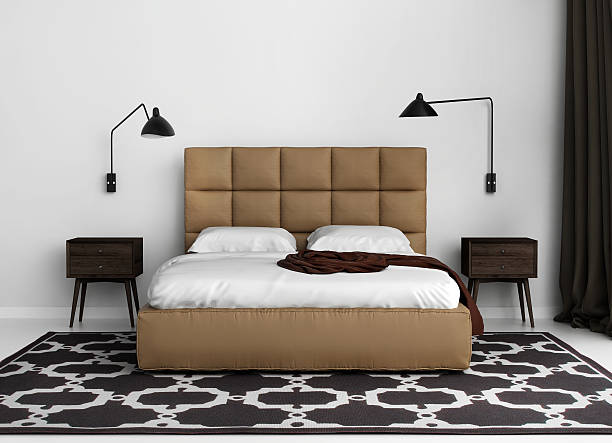 istock Contemporary elegant luxury bedroom with leather bed 522760349