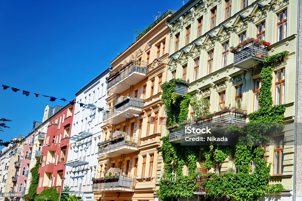 Berlin - Prenzlauer Berg Nicely renovated old townhouse in Berlin, Prenzlauer Berg Architecture Stock Photo