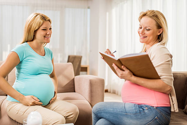 istock Happy pregnant women. 522765383
