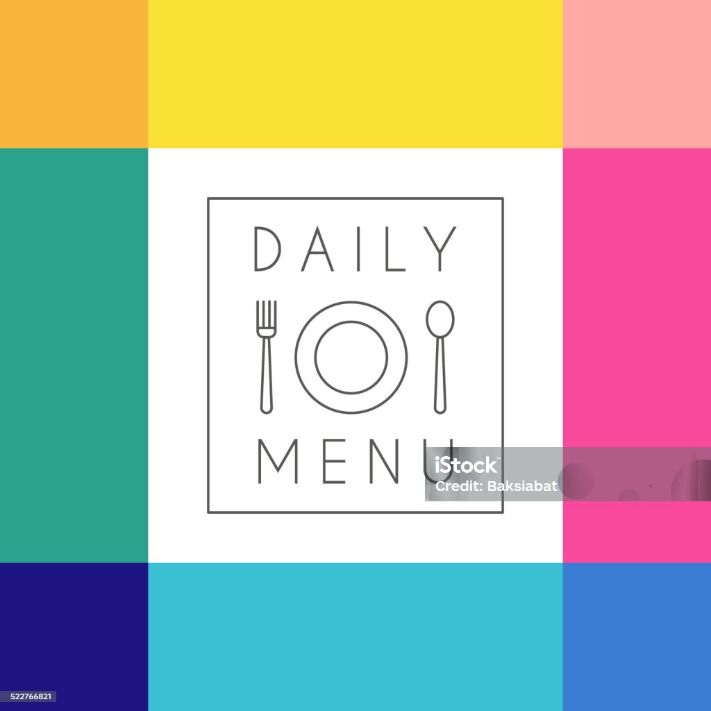 Daily Menu Create Daily Menu Design Template Stock Illustration - Download Image Now ...