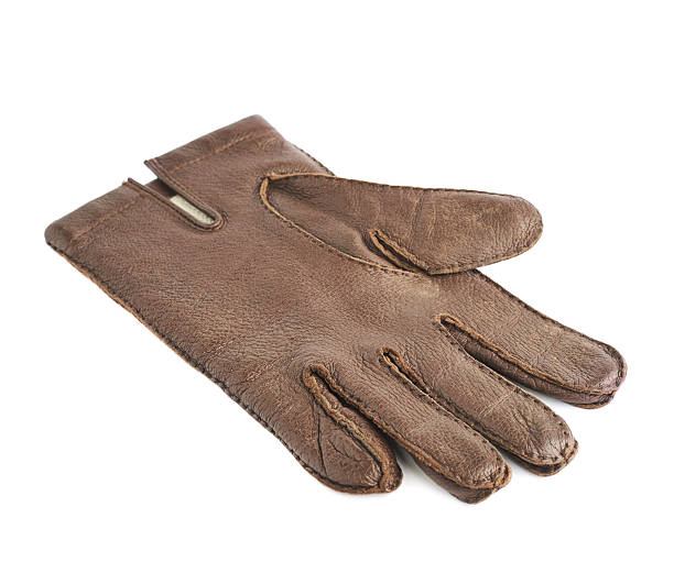 istock Brown leather glove isolated 522776108