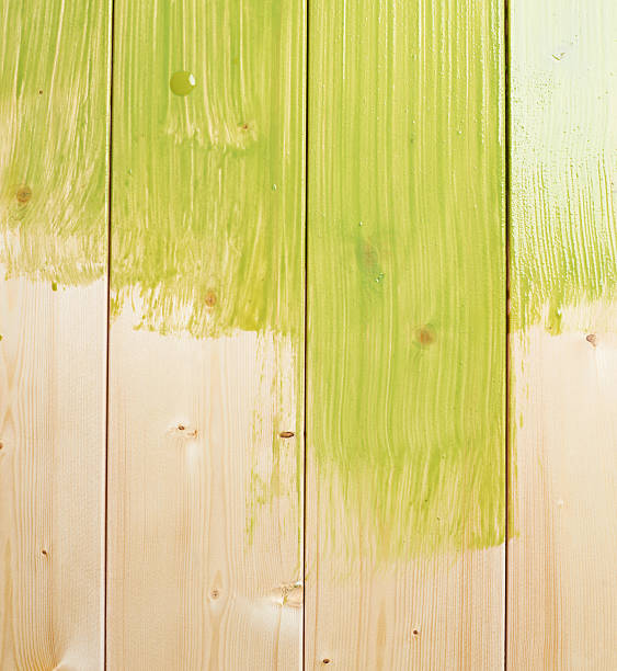 istock Half painted wooden boards 522776308